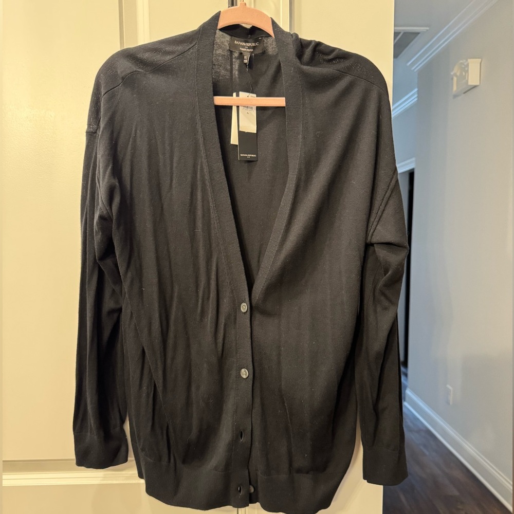 Banana Republic Black Cardigan Sweater